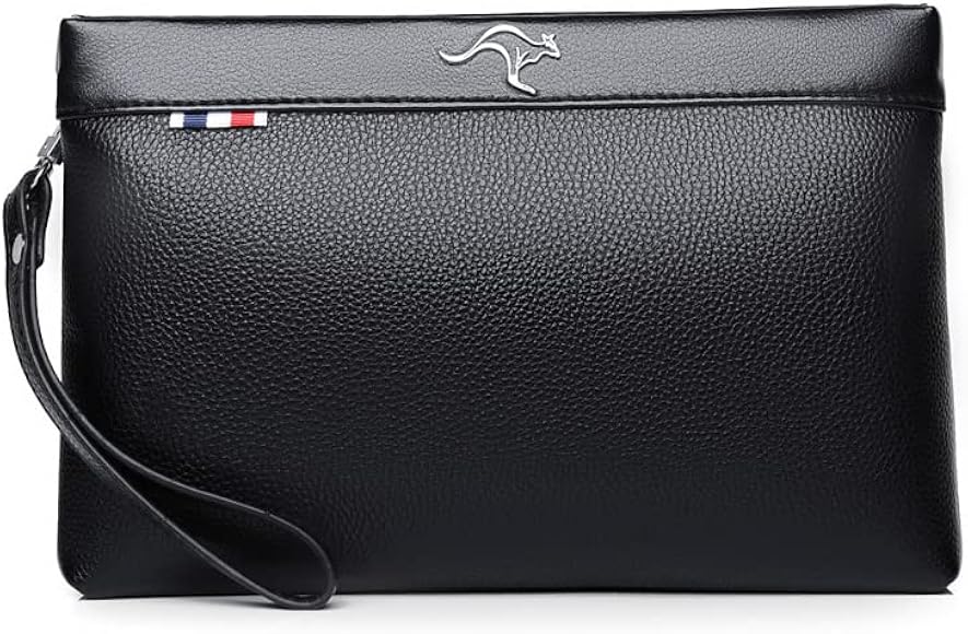 Amazon | [Ｗｈａｔｎａ] 2way 革 セカンドバッグ メンズ バッグ クラッチ バッグ 厚手 レザー B5カード6 枚収納可 小銭入れ  札入れ手持ちバッグ 結婚式 バッグ フォーマル ビジネス 冠婚葬祭 バッグ 男性用 紳士用 黒 (黒D) | クラッチ・セカンドバッグ